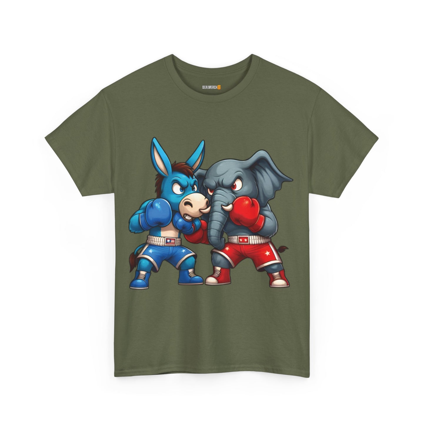 Donkey vs Elephant Unisex Heavy Cotton Tee