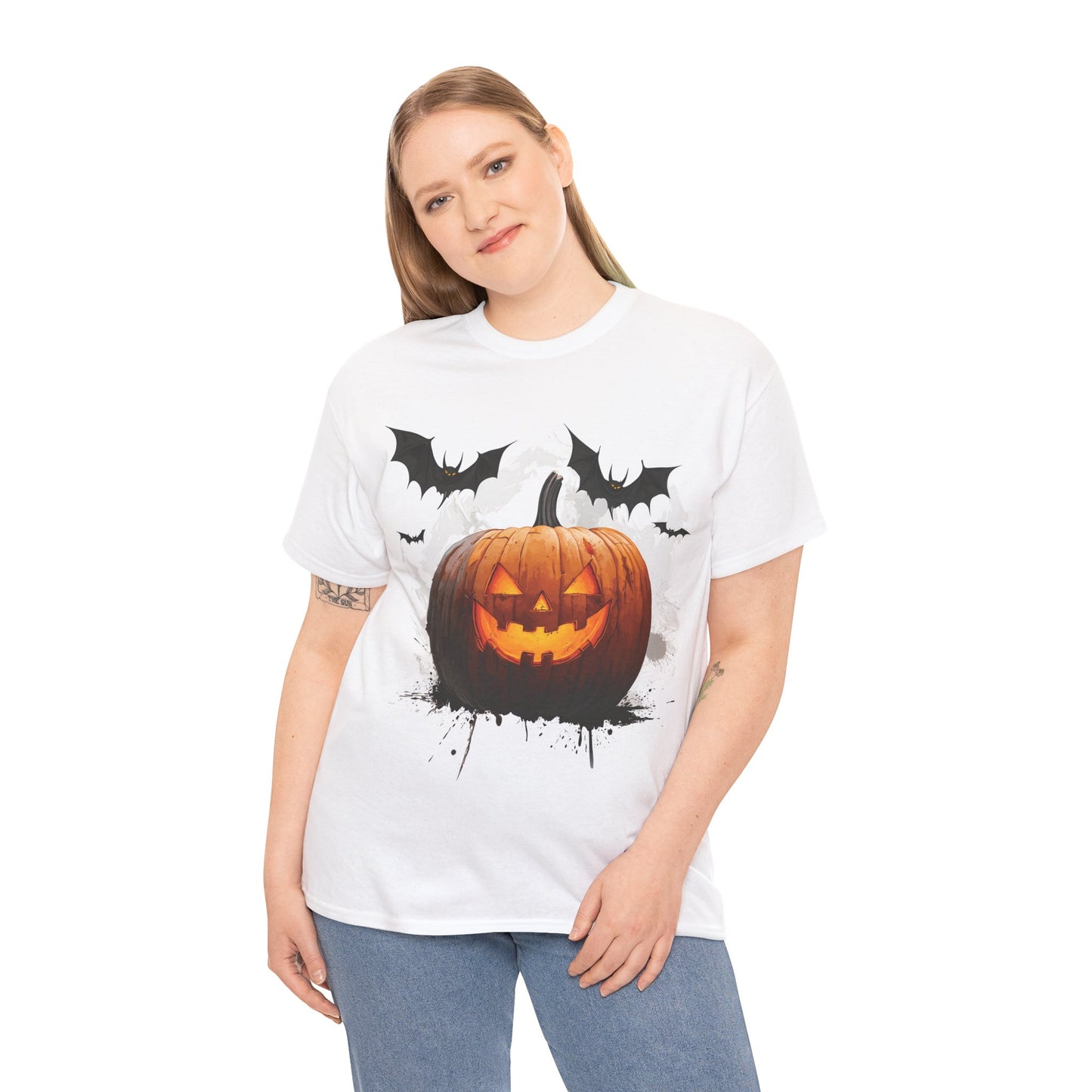 Spooky Pumpkin Unisex Heavy Cotton Tee