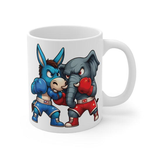 Donkey vs Elephant Mug 11oz