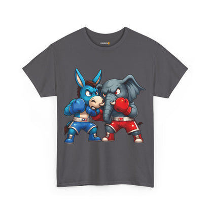 Donkey vs Elephant Unisex Heavy Cotton Tee