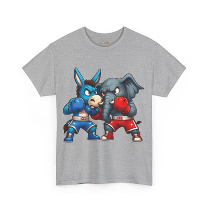 Donkey vs Elephant Unisex Heavy Cotton Tee