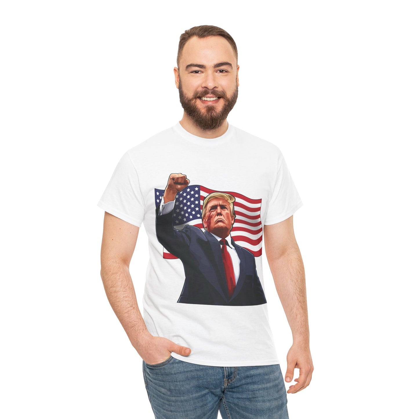 Stand With Trump Unisex Heavy Cotton Tee