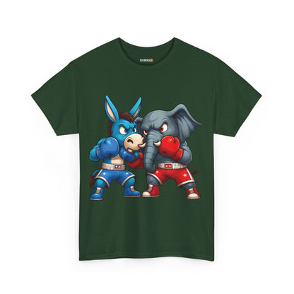 Donkey vs Elephant Unisex Heavy Cotton Tee