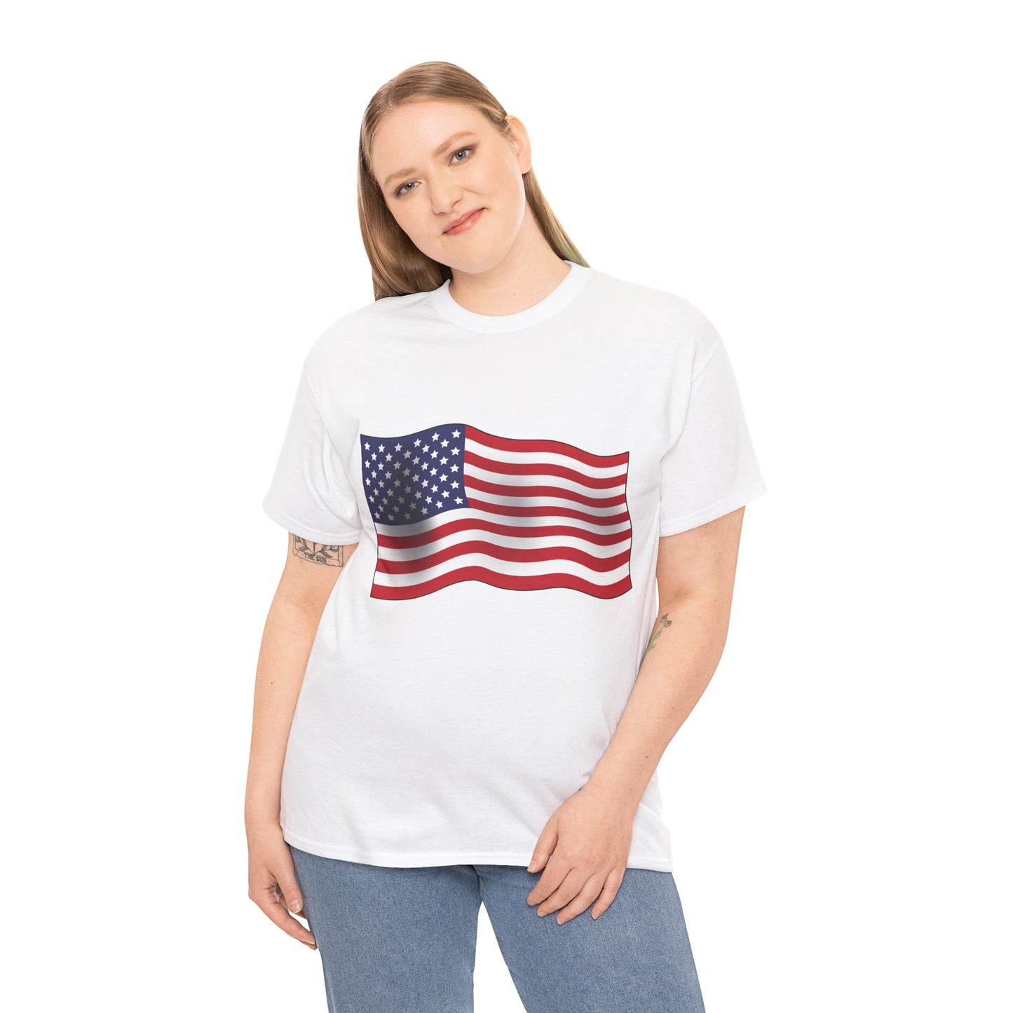 United States of America Flag Unisex Heavy Cotton Tee