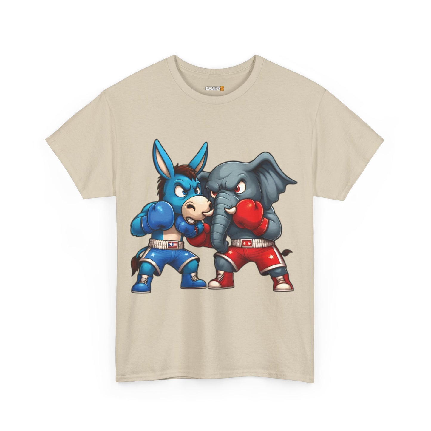 Donkey vs Elephant Unisex Heavy Cotton Tee