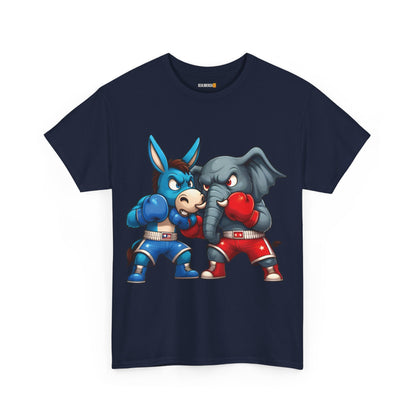 Donkey vs Elephant Unisex Heavy Cotton Tee