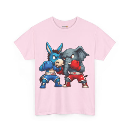 Donkey vs Elephant Unisex Heavy Cotton Tee