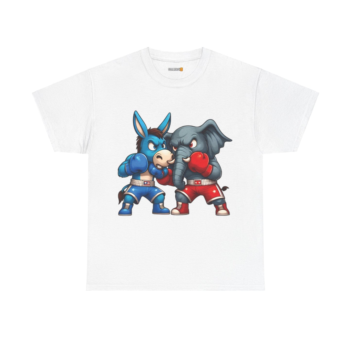 Donkey vs Elephant Unisex Heavy Cotton Tee