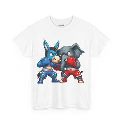 Donkey vs Elephant Unisex Heavy Cotton Tee